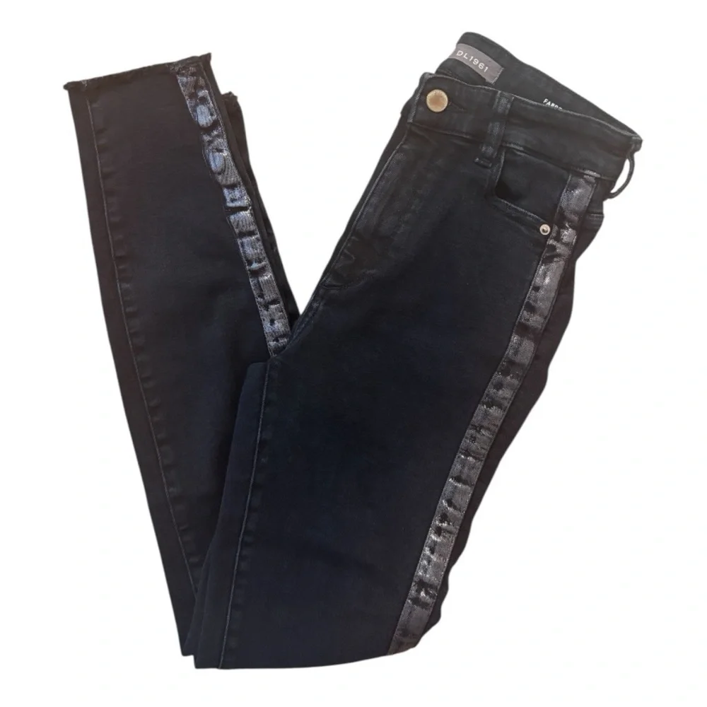 DL1961 Tuxedo Stripe Farrow Ankle Skinny Jean - Picture 2 of 5